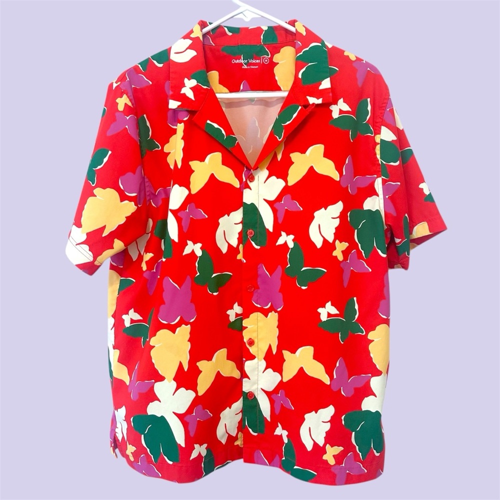 Outdoor voices solar cool tourist shirt - butterfly